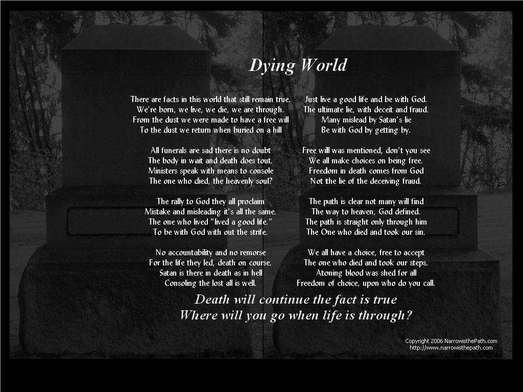 Free Christian Wallpaper: Dying World